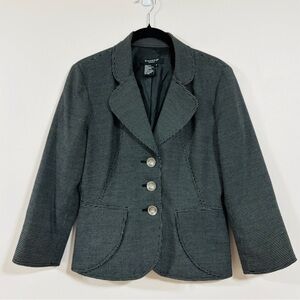 Sandro Sportswear Vintage Black and White Dot w/ 3/4 Sleeves, Size Small